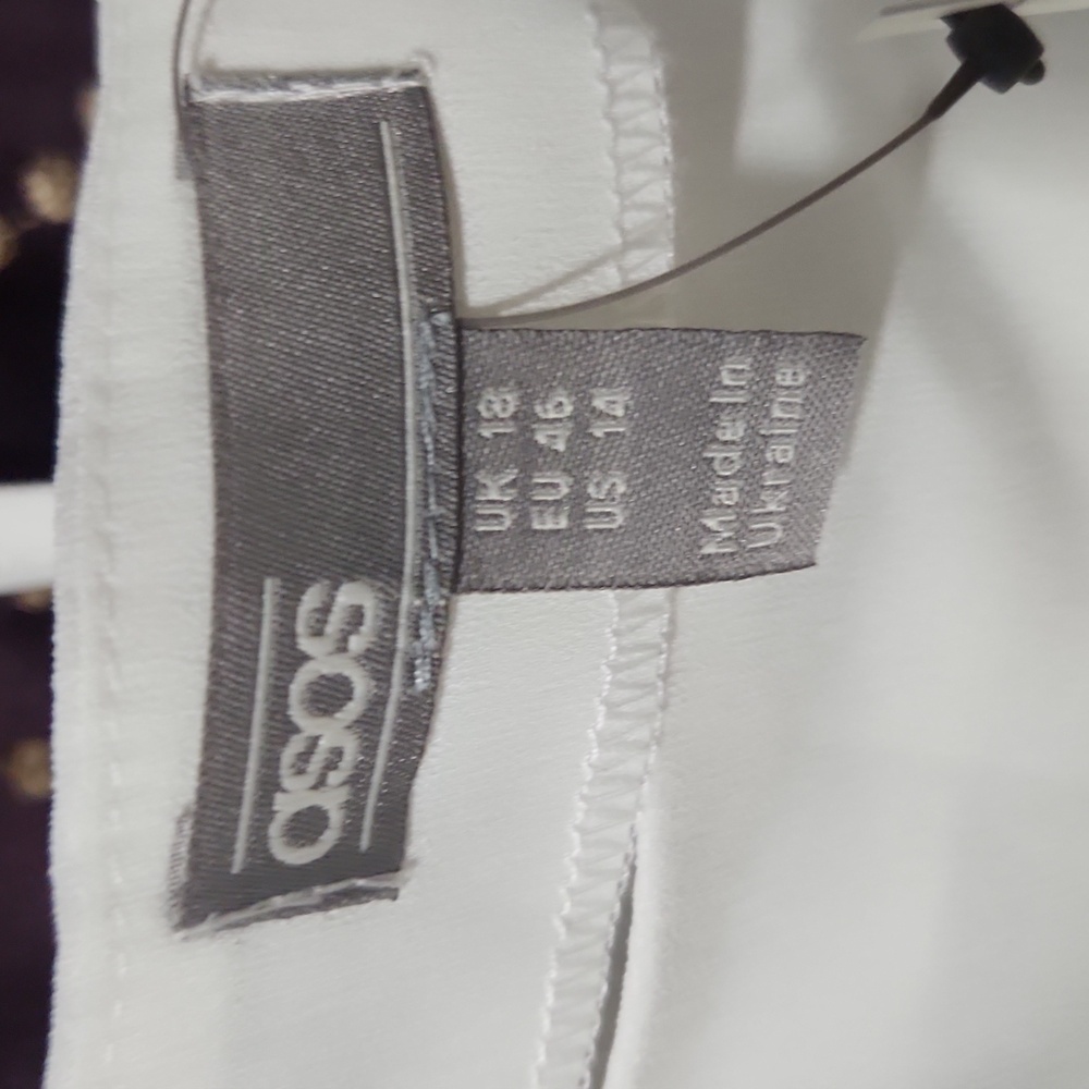 ASOS ELEGANT White Women's Top Size 14. - Picture 5 of 10